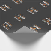 Halloween Heks Kookbezem Gebroken Ontwerp_1 Cadeaupapier (Hoek)