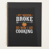 Halloween Heks Kookbezem Gebroken Ontwerp_1 Planner (Voorkant)
