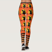 Halloween Heks Leggings Vrouwen Sinaasappel Yogabr (Achterkant)