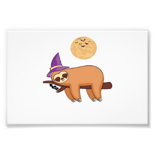 Halloween Heks Luiaard Oversized T-shirt Foto Afdruk