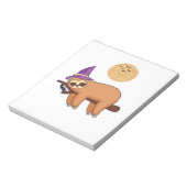 Halloween Heks Luiaard Oversized T-Shirt Notitieblok (Linkerzijde)