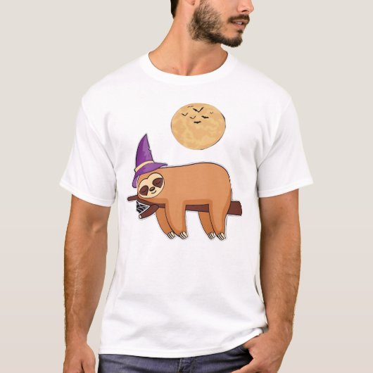 Halloween Heks Luiaard Premium T-shirt (Voorkant)
