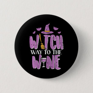 Halloween heks manier om grappige grappige kostuum ronde button 5,7 cm