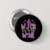 Halloween heks manier om grappige grappige kostuum ronde button 5,7 cm (Voorkant /achterkant)