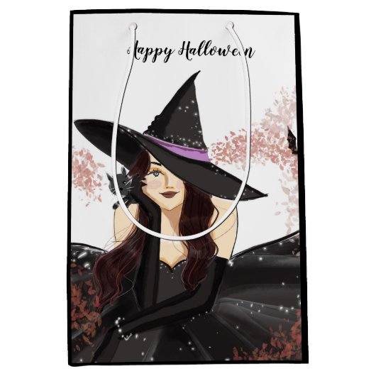 Halloween, heks medium cadeauzakje (Voorkant)