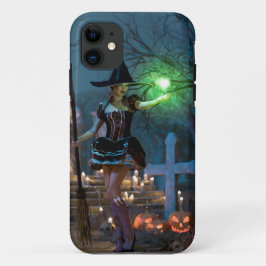 Halloween heks meisje in het bos Case-Mate iPhone case