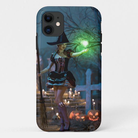 Halloween heks meisje in het bos Case-Mate iPhone case (Achterkant)