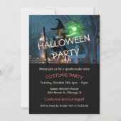 Halloween Heks Meisje In Het Bos Uitnodiging (Voorkant)