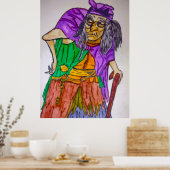 HALLOWEEN HEKS MET ATTITUDE POSTER (Keuken)