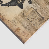 Halloween Heks met Beker in Hand Pompoen Decoupage Tissuepapier (Detail)