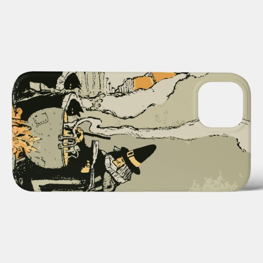  Halloween, heks met Cauldron en katten Case-Mate iPhone Case (Achterkant (horizontaal))
