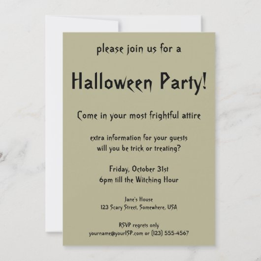  Halloween, heks met Cauldron en katten Kaart (Achterkant)