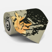  Halloween, heks met Cauldron en katten Stropdas (Opgerold)