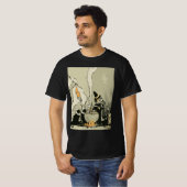  Halloween, heks met Cauldron en katten T-shirt (Voorkant volledig)