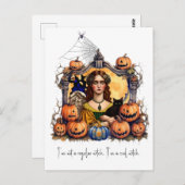 Halloween Heks met citaat Briefkaart (Voorkant / Achterkant)