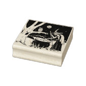  Halloween Heks met ketel Rubberstempel (Stempel)