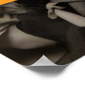 Halloween heks met pompoenen poster (Hoek)