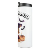 Halloween heks met pompoenen Tumbler Thermosbeker (Geroteerd rechts)