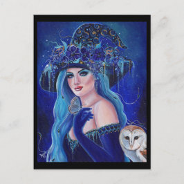 Halloween heks met vlinders door Renee Lavoie Briefkaart