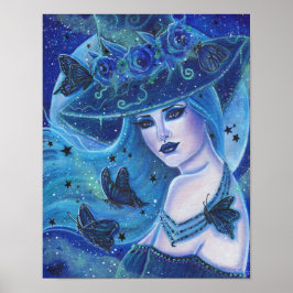 Halloween heks met vlinders door Renee Lavoie Poster