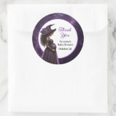 Halloween Heks Moeder Baby Shower Sticker Label (Tas)