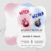 Halloween heks of tovenaar Geslacht onthullen Kaart (Voorkant / Achterkant)