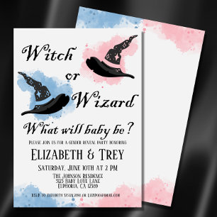 Halloween heks of tovenaar Geslacht onthullen Kaart