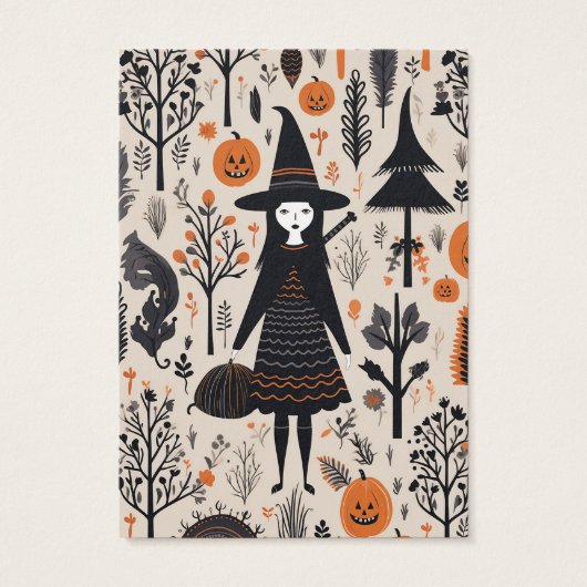 Halloween Heks Oorbel Display Kaart (Achterkant)