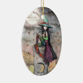 Halloween Heks Ornament Betoverde Oktober (Rechts)