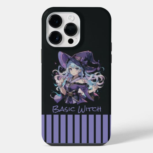 Halloween/Heks/paars iPhone Hoesje (Achterkant)