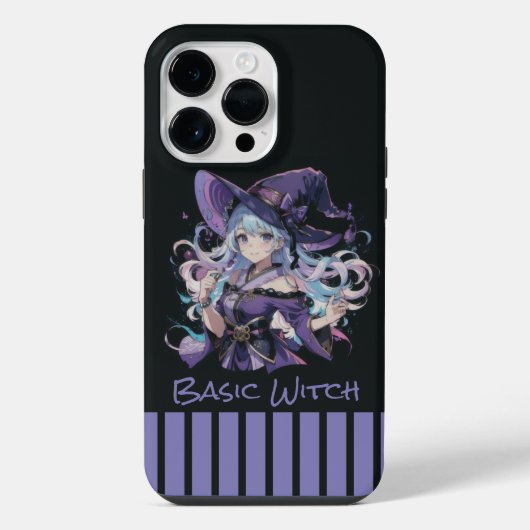 Halloween/Heks/paars iPhone Hoesje (Achterkant)