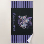 Halloween/Heks/paarse Strandlaken (Voorkant)