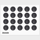 Halloween heks pet en bezem baby shower zwart ronde sticker (Vel)