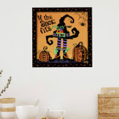 Halloween Heks Pet Leuke Schoenen Inspirivity Post Poster