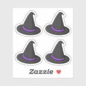 Halloween heks pet stickers, set van vier stickers (Vel)
