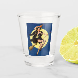 Halloween Heks Pin Up Meisje Heks Shot Glas