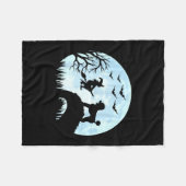 Halloween heks poedel  fleece deken (Voorkant (Horizontaal))