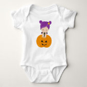 Halloween, heks, pompoen, Boo, Trick or treat Romper (Voorkant)