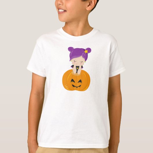 Halloween, heks, pompoen, Boo, Trick or treat T-shirt (Voorkant)