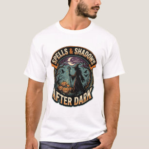 Halloween Heks Pompoen Nacht T-shirt