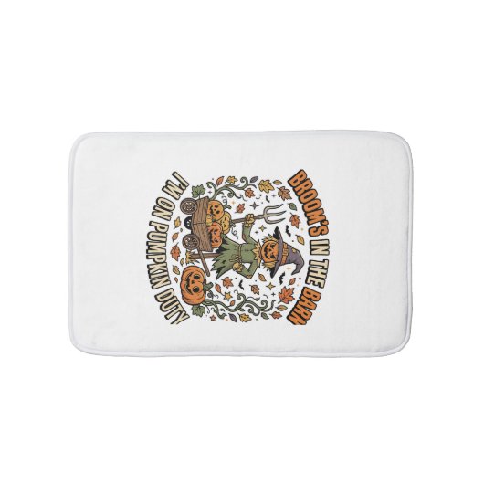 Halloween Heks Pompoen Patch Humor Badmat (Voorkant)