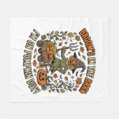 Halloween Heks Pompoen Patch Humor Fleece Deken (Voorkant (Horizontaal))