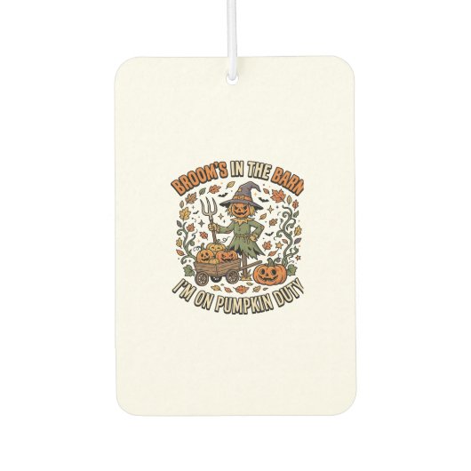 Halloween Heks Pompoen Patch Humor Luchtverfrisser (Voorkant)