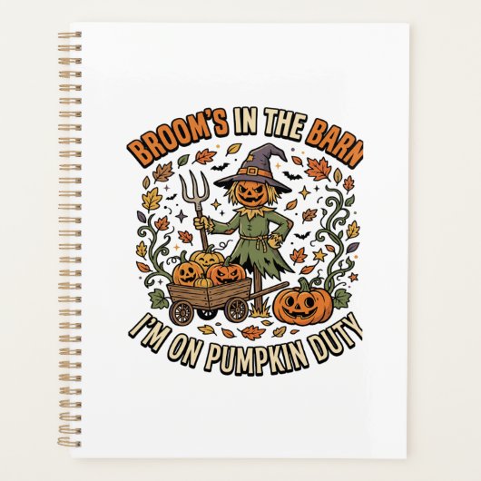 Halloween Heks Pompoen Patch Humor Planner (Voorkant)