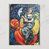 Halloween heks pompoen  plezier briefkaart (Voorkant)