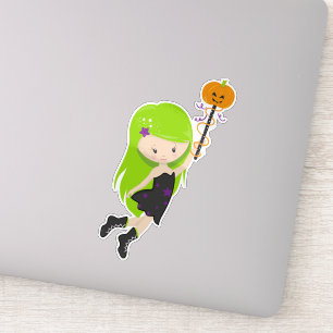 Halloween, heks, pompoen, Trick or treat, Boo Sticker