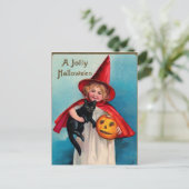  Halloween heks pompoen Vakantie briefkaart (Staand voorkant)