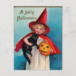  Halloween heks pompoen Vakantie briefkaart
