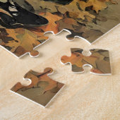  Halloween Heks, Pompoen, Zwarte Kat, Vleermuizen Legpuzzel (Zijkant)