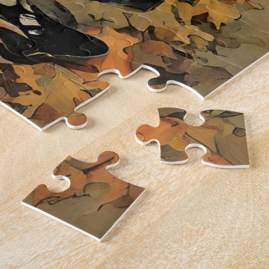  Halloween Heks, Pompoen, Zwarte Kat, Vleermuizen Legpuzzel (Zijkant)